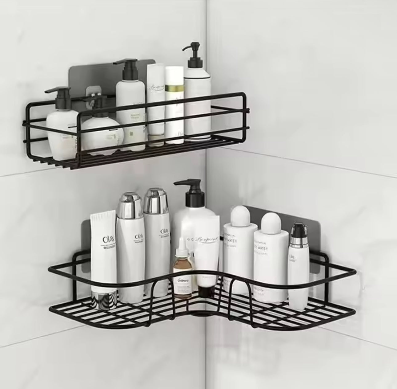 Wall Shelf Metal Organiser – Bathroom & Kitchen Storage Rack