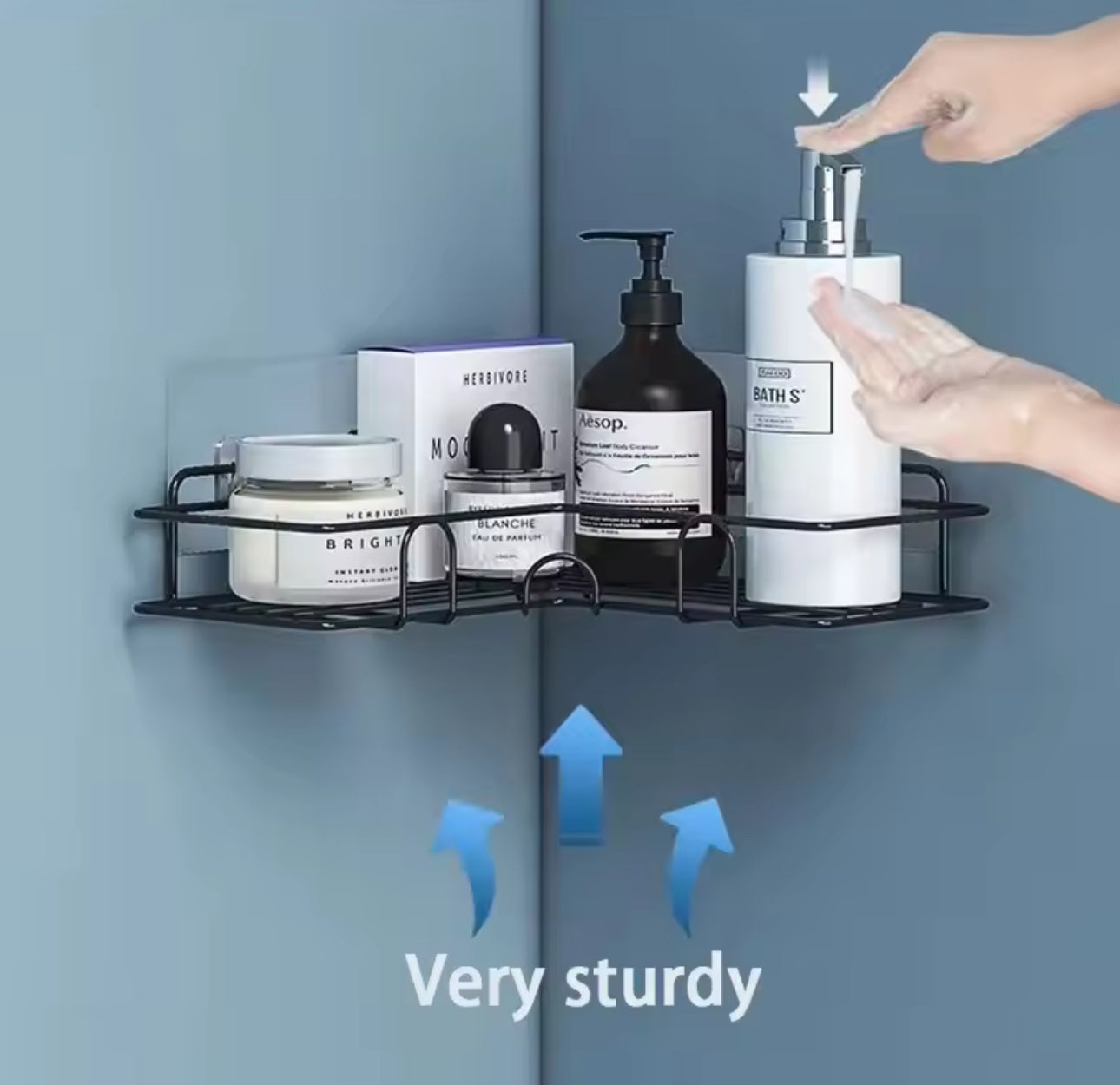 Wall Shelf Metal Organiser – Bathroom & Kitchen Storage Rack