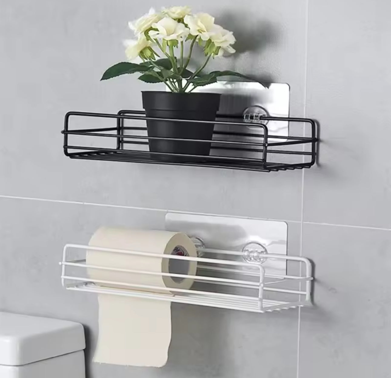 Wall Shelf Metal Organiser – Bathroom & Kitchen Storage Rack