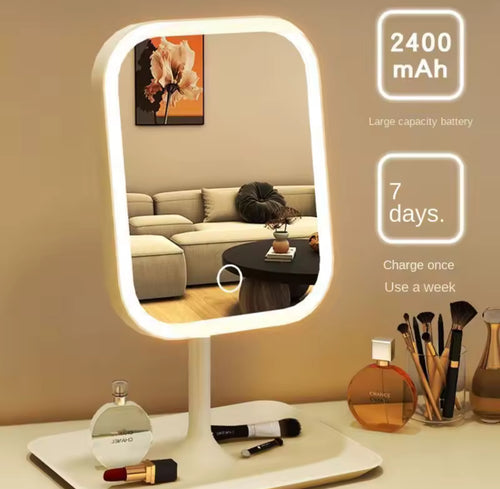 LED Vanity Makeup Mirror with 3 Light Modes | Touch Control Desk Mirror